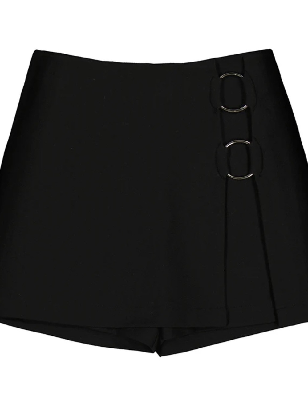 Intuition Black skirt with Decorative Rings